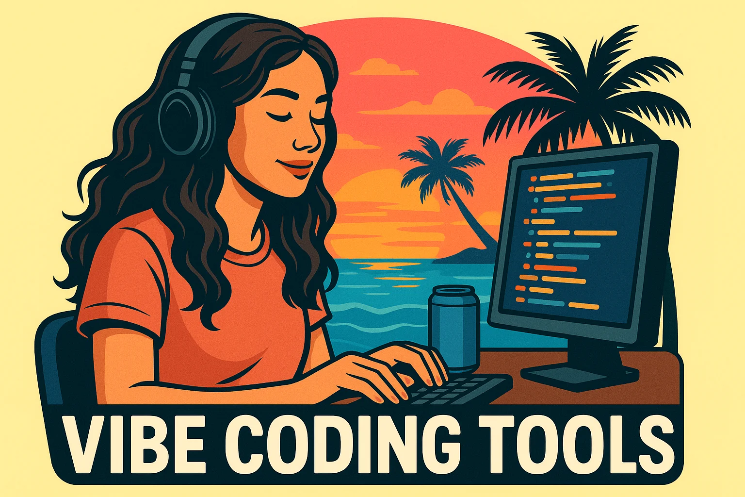 Vibe coding tools concept illustration